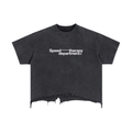 Speed therapy department Vintage Wash Boxy Distressed Hem T-Shirt