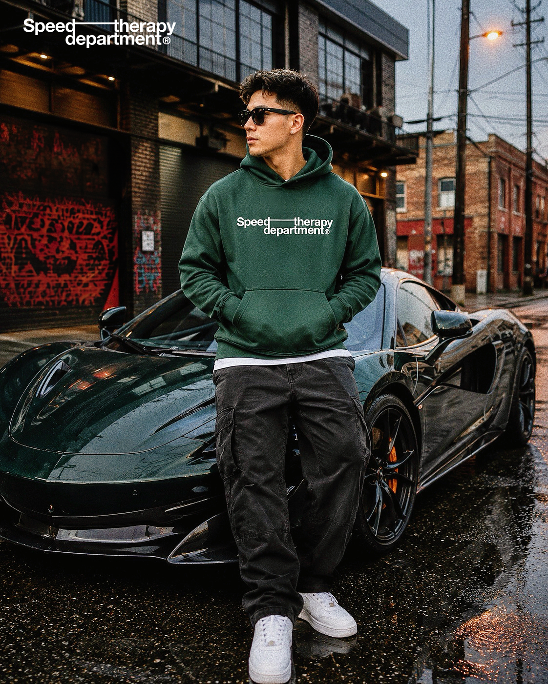 Speed therapy department Essential Oversized Boxy Fit Fleece Hoodie