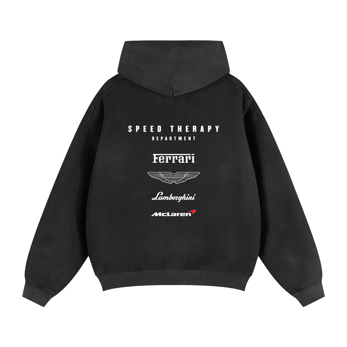 Speed therapy department Exotic Brands Sunfade Two-way Zipper Boxy Fleece Hoodie